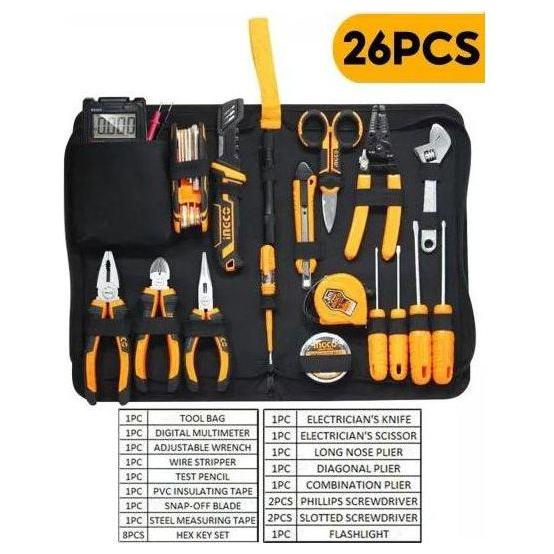 Ingco HKETS0261 26pcs Electricians Tool Kit Set - KHM Megatools Corp. Ingco HKETS0261 26pcs Electricians Tool Kit Set - KHM Megatools Corp.